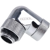 Alphacool 17261 parte e accessorio del sistema di raffreddamento del computer, Connessioni cromo, Nichel, Argento, 1/4", 90°, Maschio/Femmina, 32,5 mm, 18 mm