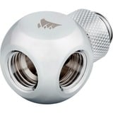 Corsair CX-9055015-WW parte e accessorio del sistema di raffreddamento del computer Guarnizione, Connessione cromo, Guarnizione, Ottone, Cromo, 1/4", 45°, Liquido