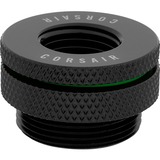 Corsair CX-9055018-WW parte e accessorio del sistema di raffreddamento del computer Guarnizione, Tappo Nero, Guarnizione, Ottone, Nero, 1/4", Liquido