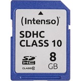 Intenso 3411460 memoria flash 8 GB SDHC Classe 10, Scheda di memoria 8 GB, SDHC, Classe 10, 25 MB/s, Resistente agli urti, A prova di temperatura, A prova di raggi X, Nero