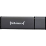 Intenso Alu Line unità flash USB 4 GB USB tipo A 2.0 Antracite, Chiavetta USB Nero, 4 GB, USB tipo A, 2.0, 28 MB/s, Cuffia, Antracite