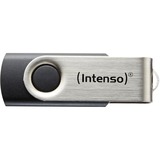 Intenso Basic Line unità flash USB 16 GB USB tipo A 2.0 Nero, Argento, Chiavetta USB Nero/Argento, 16 GB, USB tipo A, 2.0, 28 MB/s, Girevole, Nero, Argento