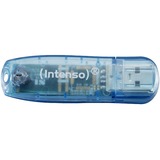 Intenso Rainbow Line unità flash USB 4 GB USB tipo A 2.0 Blu, Chiavetta USB blu, 4 GB, USB tipo A, 2.0, 28 MB/s, Cuffia, Blu