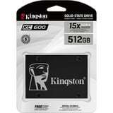 Kingston Drive SSD KC600 SATA3 2,5" 512G, Disco a stato solido Nero, 5" 512G, 512 GB, 2.5", 550 MB/s, 6 Gbit/s