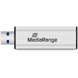 MediaRange MR917 unità flash USB 64 GB USB tipo A 3.2 Gen 1 (3.1 Gen 1) Nero, Argento, Chiavetta USB argento/Nero, 64 GB, USB tipo A, 3.2 Gen 1 (3.1 Gen 1), 80 MB/s, Lamina di scorrimento, Nero, Argento