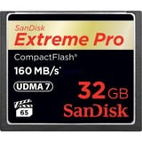 SanDisk 32GB Extreme Pro CF 160MB/s CompactFlash, Scheda di memoria Nero, 32 GB, CompactFlash, 160 MB/s, 150 MB/s, Multicolore