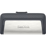 SanDisk Ultra Dual Drive USB Type-C unità flash USB 32 GB USB Type-A / USB Type-C 3.2 Gen 1 (3.1 Gen 1) Nero, Argento, Chiavetta USB 32 GB, USB Type-A / USB Type-C, 3.2 Gen 1 (3.1 Gen 1), Lamina di scorrimento, 9,1 g, Nero, Argento