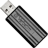 Verbatim PinStripe - Memoria USB da 16 GB - Nero, Chiavetta USB Nero, 16 GB, USB tipo A, 2.0, 8 MB/s, Lamina di scorrimento, Nero