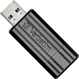 Verbatim PinStripe - Memoria USB da 32 GB - Nero, Chiavetta USB Nero, 32 GB, USB tipo A, 2.0, 10 MB/s, Lamina di scorrimento, Nero
