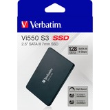 Verbatim Vi550 S3 SSD 128GB, Disco a stato solido Nero, 128 GB, 2.5", 520 MB/s, 6 Gbit/s