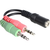 DeLOCK 65459 cavo audio 0,012 m 3.5mm 2 x 3.5mm Nero, Cavo a Y Nero, 3.5mm, Maschio, 2 x 3.5mm, Femmina, 0,012 m, Nero
