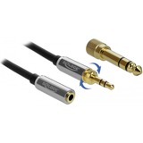 DeLOCK 85783 cavo audio 5 m 3.5mm Nero, Grigio, Cavo di prolunga Nero, 3.5mm, Maschio, 3.5mm, Femmina, 5 m, Nero, Grigio