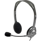 Logitech H111 Auricolare Cablato A Padiglione Ufficio Grigio, Headset grigio, Cablato, Ufficio, 20 - 20000 Hz, 74 g, Auricolare, Grigio