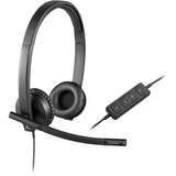 Logitech H570e Auricolare Cablato A Padiglione Ufficio USB tipo A Nero, Headset Nero, Cablato, Ufficio, 31,5 - 20000 Hz, 111 g, Auricolare, Nero