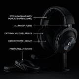 Logitech Pro X Cuffia Padiglione auricolare Nero, Cuffia da gioco Nero, Cuffia, Padiglione auricolare, Giocare, Nero, Stereofonico, Manopola