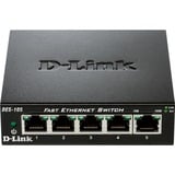 D-Link DES-105 Non gestito L2 Nero, Interruttore Nero, Non gestito, L2, Full duplex