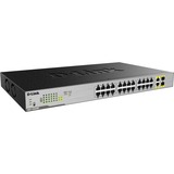 D-Link DGS-1026MP switch di rete Non gestito Gigabit Ethernet (10/100/1000) Supporto Power over Ethernet (PoE) Nero, Grigio, Interruttore Non gestito, Gigabit Ethernet (10/100/1000), Supporto Power over Ethernet (PoE), Montaggio rack