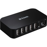 D-Link DUB-H7 USB 2.0 Type-B 480 Mbit/s Nero, Hub USB argento/grigio, USB 2.0 Type-B, USB 2.0, 480 Mbit/s, Nero, FCC, CE, C-Tick, VCCI, IC, RoHS, 5 DC