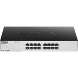 D-Link GO-SW-16G Non gestito L2 Gigabit Ethernet (10/100/1000) 1U Nero, Interruttore Nero, Non gestito, L2, Gigabit Ethernet (10/100/1000), Full duplex, Montaggio rack, 1U