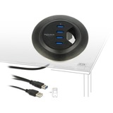 DeLOCK 62868 hub di interfaccia USB 3.2 Gen 1 (3.1 Gen 1) Type-A 5000 Mbit/s Nero, Hub USB USB 3.2 Gen 1 (3.1 Gen 1) Type-A, USB 3.2 Gen 1 (3.1 Gen 1) Type-A, 5000 Mbit/s, Nero, 0,95 m, USB