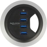 DeLOCK 62868 hub di interfaccia USB 3.2 Gen 1 (3.1 Gen 1) Type-A 5000 Mbit/s Nero, Hub USB USB 3.2 Gen 1 (3.1 Gen 1) Type-A, USB 3.2 Gen 1 (3.1 Gen 1) Type-A, 5000 Mbit/s, Nero, 0,95 m, USB