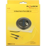 DeLOCK 62868 hub di interfaccia USB 3.2 Gen 1 (3.1 Gen 1) Type-A 5000 Mbit/s Nero, Hub USB USB 3.2 Gen 1 (3.1 Gen 1) Type-A, USB 3.2 Gen 1 (3.1 Gen 1) Type-A, 5000 Mbit/s, Nero, 0,95 m, USB