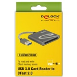 DeLOCK 91525 lettore di schede USB 3.2 Gen 1 (3.1 Gen 1) Grigio antracite, XQD, Grigio, 480 Mbit/s, Alluminio, • Mac OS 10.9 or above • Windows 7 32-bit • Windows 7 64-bit • Windows 8.1 32-bit •..., USB 3.2 Gen 1 (3.1 Gen 1)