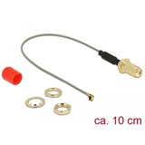 DeLOCK HF Antennenkabel SMA Buzum Einbau mit, 89832, Cavo dell'antenna grigio/Oro, 89832