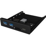 ICY BOX IB-HUB1417-i3 Nero, Pannello frontale Nero, Nero, GL3520 ASM1543 GL3224, MicroSD (TransFlash), MicroSDHC, SD, SDHC, 101 mm, 137 mm, 25 mm