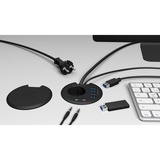 ICY BOX IB-HUB1430 presa energia Nero, Hub USB Nero, Plastica, Type F (CEE 7/4), 80 mm, 800 mm, 550 mm