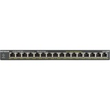 Netgear GS316PP Non gestito Gigabit Ethernet (10/100/1000) Supporto Power over Ethernet (PoE) Nero, Interruttore Non gestito, Gigabit Ethernet (10/100/1000), Full duplex, Supporto Power over Ethernet (PoE), Montabile a parete