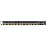 Netgear GSM4352PA Gestito L2/L3/L4 Gigabit Ethernet (10/100/1000) Supporto Power over Ethernet (PoE) 1U Nero, Interruttore Gestito, L2/L3/L4, Gigabit Ethernet (10/100/1000), Supporto Power over Ethernet (PoE), Montaggio rack, 1U