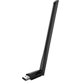 TP-Link Archer T2U Plus Interno WLAN 600 Mbit/s, Adattatore Wi-Fi Nero, Interno, Cablato, USB, WLAN, 600 Mbit/s, Nero