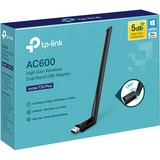 TP-Link Archer T2U Plus Interno WLAN 600 Mbit/s, Adattatore Wi-Fi Nero, Interno, Cablato, USB, WLAN, 600 Mbit/s, Nero