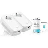 TP-Link TL-PA8010P KIT adattatore di rete PowerLine 1300 Mbit/s Collegamento ethernet LAN Bianco 2 pz, PowerLAN bianco, 1300 Mbit/s, IEEE 802.3, IEEE 802.3ab, IEEE 802.3u, Tipo E/F, Gigabit Ethernet, 10,100,1000 Mbit/s, 10BASE-T, 100BASE-TX, 1000BASE-T