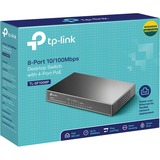 TP-Link TL-SF1008P Non gestito Fast Ethernet (10/100) Supporto Power over Ethernet (PoE) Nero, Interruttore Nero, Non gestito, Fast Ethernet (10/100), Full duplex, Supporto Power over Ethernet (PoE), Montabile a parete