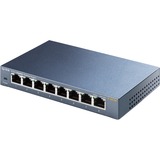 TP-Link TL-SG108 switch di rete Non gestito L2 Gigabit Ethernet (10/100/1000) Nero, Interruttore grigio, Non gestito, L2, Gigabit Ethernet (10/100/1000), Full duplex, Montabile a parete