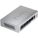 Zyxel GS1005HP Non gestito Gigabit Ethernet (10/100/1000) Supporto Power over Ethernet (PoE) Argento, Interruttore grigio, Non gestito, Gigabit Ethernet (10/100/1000), Full duplex, Supporto Power over Ethernet (PoE)