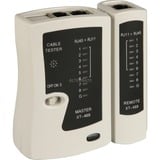 goobay 68856 tester per cavo di rete Bianco, Strumento di misura beige/Nero, 105 mm, 29 mm, 100 mm, 180 g