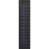 ICY BOX IB-AC6113 USB 3.2 Gen 1 (3.1 Gen 1) Type-B 5000 Mbit/s Nero, Hub USB Nero, USB 3.2 Gen 1 (3.1 Gen 1) Type-B, USB 3.2 Gen 1 (3.1 Gen 1) Type-A, 5000 Mbit/s, Nero, Alluminio, Cina
