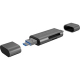 ICY BOX IB-CR200-C lettore di schede USB 2.0 Nero antracite, MicroSD (TransFlash), SD, Nero, 480 Mbit/s, Alluminio, Plastica, 128 GB, USB 2.0