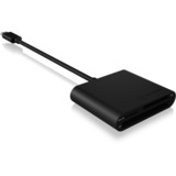 ICY BOX IB-CR301-C3 lettore di schede USB 3.2 Gen 1 (3.1 Gen 1) Type-C Nero Nero, CF, MicroSD (TransFlash), MicroSDHC, MicroSDXC, SD, SDHC, SDXC, Nero, 5000 Mbit/s, Alluminio, 2 GB, USB 3.2 Gen 1 (3.1 Gen 1) Type-C