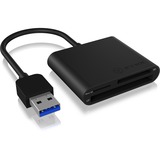 ICY BOX IB-CR301-U3 lettore di schede USB 3.2 Gen 1 (3.1 Gen 1) Nero Nero, CF, MicroSD (TransFlash), SD, SDHC, SDXC, Nero, 5000 Mbit/s, 2 GB, USB 3.2 Gen 1 (3.1 Gen 1), 44 mm