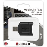 Kingston MobileLite Plus lettore di schede USB 3.2 Gen 1 (3.1 Gen 1) Type-A Nero Nero, SD, Nero, USB 3.2 Gen 1 (3.1 Gen 1) Type-A, 51,8 mm, 33,5 mm, 9 mm
