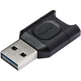 Kingston MobileLite Plus lettore di schede USB 3.2 Gen 1 (3.1 Gen 1) Type-A Nero Nero, MicroSD (TransFlash), Nero, USB 3.2 Gen 1 (3.1 Gen 1) Type-A, 36,6 mm, 20 mm, 7,5 mm