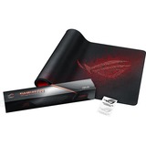 ASUS ROG Sheath Tappetino per mouse per gioco da computer Nero, Rosso, Gioco mouse pad Nero, Rosso, Immagine, Stoffa, Gomma, Barra appoggiaferro antiscivolo, Tappetino per mouse per gioco da computer