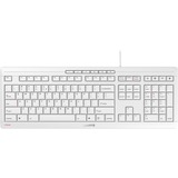 CHERRY STREAM tastiera Ufficio USB QWERTY Inglese US Bianco bianco/grigio, Full-size (100%), Cablato, USB, Interruttore a chiave meccanica, QWERTY, Bianco