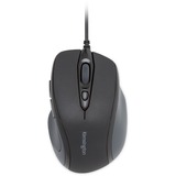 Kensington Mouse Pro Fit di medie dimensioni con cavo Nero, Ottico, Nero