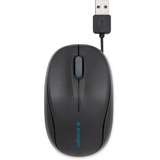 Kensington Mouse Pro Fit portatile con cavo riavvolgibile Nero, Ottico, Nero