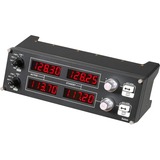 Logitech Flight Radio Panel Nero, Rosso, Argento USB 2.0 Simulazione di Volo Analogico/Digitale PC, Quadro portastrumenti Simulazione di Volo, PC, Analogico/Digitale, Cablato, USB 2.0, Nero, Rosso, Argento